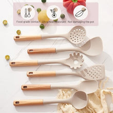 Load image into Gallery viewer, Silicone Cooking Utensils Set 8 Piece with Holder
