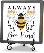 Load image into Gallery viewer, Spring Honey Bee Wood Sign Home Decor

