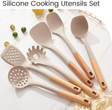 Load image into Gallery viewer, Silicone Cooking Utensils Set 8 Piece with Holder
