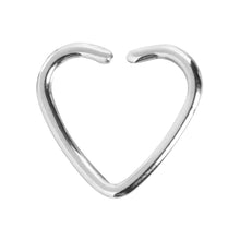 Load image into Gallery viewer, 16G Stainless Steel Hollow Heart Daith Dartilage Closure Ring
