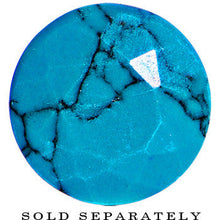 Load image into Gallery viewer, 1/2 Turquoise Semi Precious Stone Faceted Double Flare Plug
