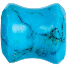 Load image into Gallery viewer, 00G Turquoise Natural Stone Faceted Saddle Plug Set
