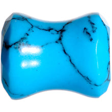 将图片加载到图库查看器，0G Turquoise Semi Precious Stone Saddle Plug Set

