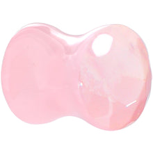 Load image into Gallery viewer, 0G Rose Flower Quartz Semi Precious Stone Faceted Double Flare Plug Set
