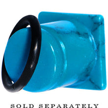 Load image into Gallery viewer, 5/8 Turquoise Semi Precious Stone Pyramid Top Plug
