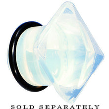将图片加载到图库查看器，1/2 Opalite Semi Precious Stone Pyramid Top Plug
