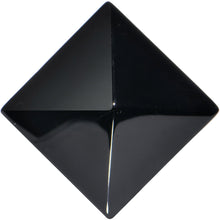 将图片加载到图库查看器，1/2 Black Agate Semi Precious Stone Pyramid Top Plug
