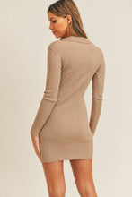 Load image into Gallery viewer, Button Up Ribbed Mini Shirt Dress For Women – Ribbed Dress, Button-Up Shirt Dress, Mini Shirt Dress, Casual Dress, Stylish Shirt Dress, Versatile Mini Dress
