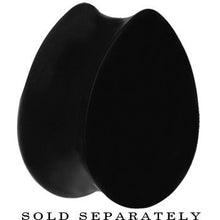 Load image into Gallery viewer, 4G Black Silicone Double Flare Teardrop Plug
