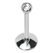 Load image into Gallery viewer, 16G 3/8 Internally Threaded 2.5mm Gem Ball Labret
