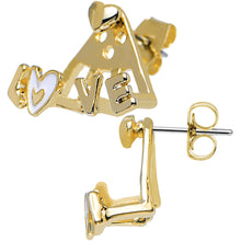 Load image into Gallery viewer, Gold Tone Love Earlobe Cuff Stud Earring

