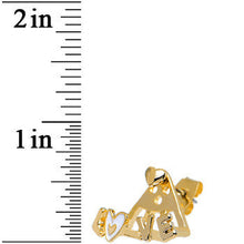 Load image into Gallery viewer, Gold Tone Love Earlobe Cuff Stud Earring
