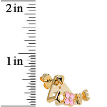 Load image into Gallery viewer, Gold Tone Flower Love Earlobe Cuff Stud Earring
