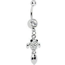 Load image into Gallery viewer, Crystalline Gem Sparkle Fish Dangle Belly Ring
