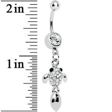 Load image into Gallery viewer, Crystalline Gem Sparkle Fish Dangle Belly Ring
