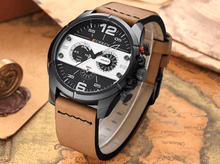 Load image into Gallery viewer, Men's  Waterproof Retro Style Watch With Excellent  Background, Chronometers  Large Numbers Perfect Gift
