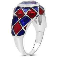 Load image into Gallery viewer, 2.16 Carat Genuine Amethyst &amp; White Diamond .925 Sterling Silver Ring
