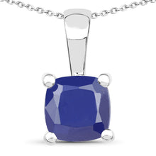 Load image into Gallery viewer, 3.00 Carat Genuine Emerald, Glass Filled Ruby &amp; Glass Filled Sapphire .925 Sterling Silver Pendant

