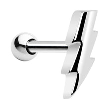 Load image into Gallery viewer, Silver 925 Lightning Bolt Cartilage Tragus Earring
