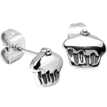 Load image into Gallery viewer, 316L Stainless Steel Cupcake Stud Earrings
