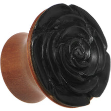 将图片加载到图库查看器，5/8 Organic Rose Iron Wood Flower Plug
