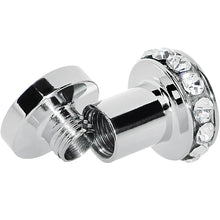Load image into Gallery viewer, 4G Clear Gem Stainless Steel Double Bling Screw Fit Tunnel Plug
