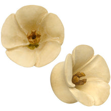 Load image into Gallery viewer, 7/8 Organic Crocodile Wood Flower Hand Carved Plug
