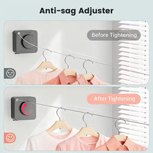 Load image into Gallery viewer, Retractable Clothesline – Heavy-Duty Wall-Mount Laundry Rack
