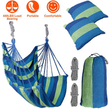 将图片加载到图库查看器，440lbs Hanging Hammock with 2 Pillows
