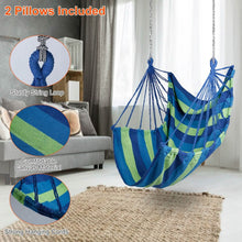 将图片加载到图库查看器，440lbs Hanging Hammock with 2 Pillows
