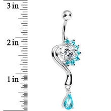 Load image into Gallery viewer, Aqua and Crystalline Dream Starlet Belly Ring
