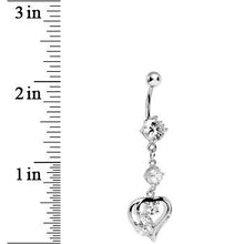 Load image into Gallery viewer, Clear Gem Embellished From the Heart Dangle Belly Ring
