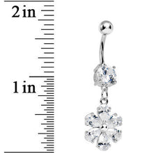 将图片加载到图库查看器，Crystalline Gem Flower Dazzler Dangle Belly Ring
