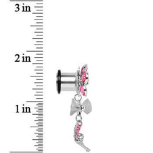 Load image into Gallery viewer, Pink Gem My Lady Flower Gun Dangle Plug Sizes 5mm to 12mm
