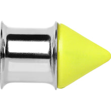 Load image into Gallery viewer, 00G Yellow Neon Cone Stainless Steel Plug
