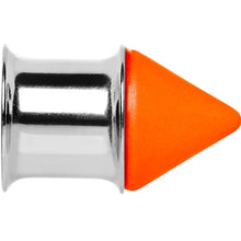 将图片加载到图库查看器，00G Orange Neon Cone Stainless Steel Plug
