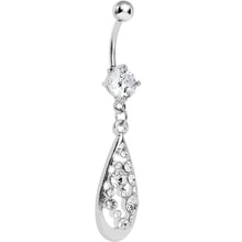 Load image into Gallery viewer, Clear Gem Elegant Teardrop Dangle Belly Ring
