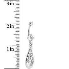 Load image into Gallery viewer, Clear Gem Elegant Teardrop Dangle Belly Ring

