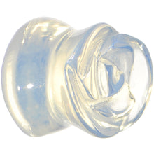 将图片加载到图库查看器，1/2 Natural Opalite Blooming Flower Stone Saddle Plug
