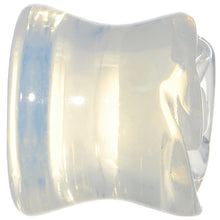 将图片加载到图库查看器，1/2 Natural Opalite Blooming Flower Stone Saddle Plug
