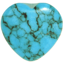 Load image into Gallery viewer, 9/16  Natural Blue Turquoise Sweet Heart Stone Saddle Plug

