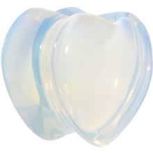 Load image into Gallery viewer, 9/16  Natural Opalite Sweet Heart Stone Saddle Plug
