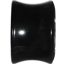 Load image into Gallery viewer, 5/8 Black Acrylic Silver Metallic Rose Flower Plug
