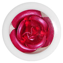 Load image into Gallery viewer, 00G White Acrylic Pink Metallic Rose Flower Plug
