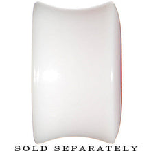 Load image into Gallery viewer, 5/8 White Acrylic Pink Metallic Rose Flower Plug
