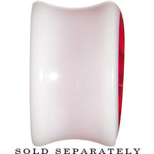 Load image into Gallery viewer, 18mm White Acrylic Pink Metallic Rose Flower Plug
