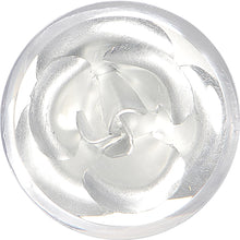 将图片加载到图库查看器，18mm Clear Acrylic Floating Silver Metallic Rose Flower Plug
