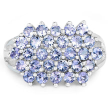 将图片加载到图库查看器，2.03 Carat Genuine Tanzanite .925 Sterling Silver Ring
