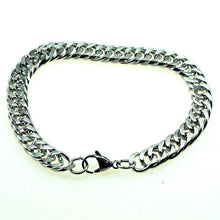 将图片加载到图库查看器，Luxury Miami Stainless Steel Chain Bracelets For  Men Flat Curb Bracelet Hip Hop Rock Sports Jewelry Style
