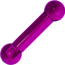 Load image into Gallery viewer, 4G Amethyst Purple UV Acrylic Straight Barbell

